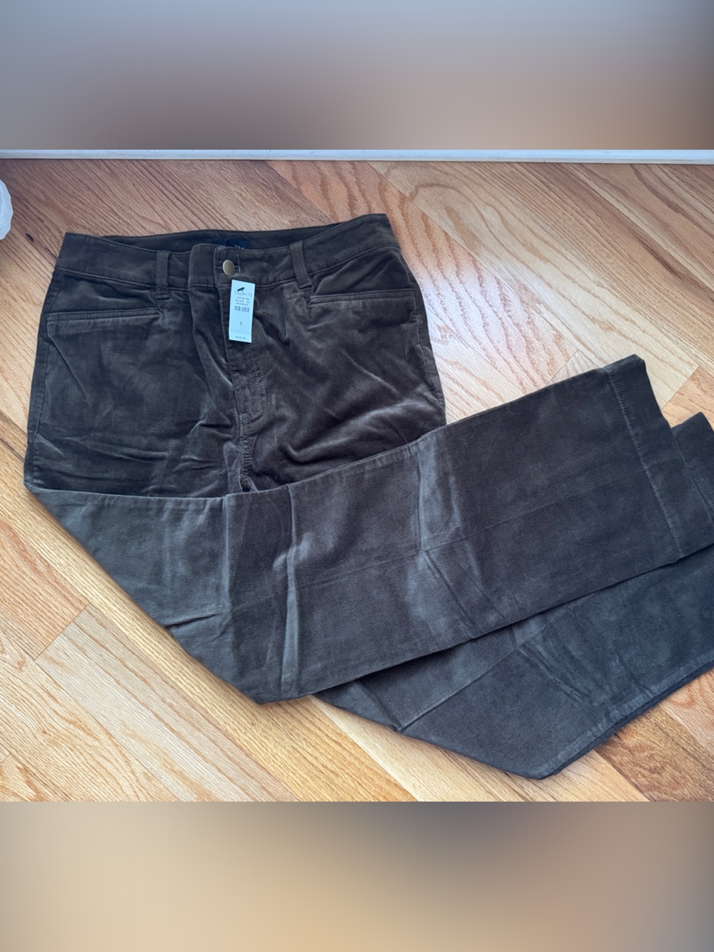 Talbots Olive Corduroy Boot-Cut Pants